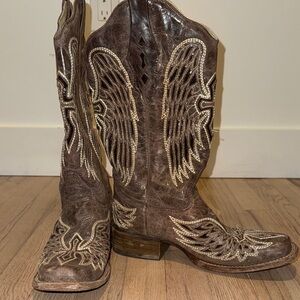 Corral Western Cowboy Boots with Embroidered Wings